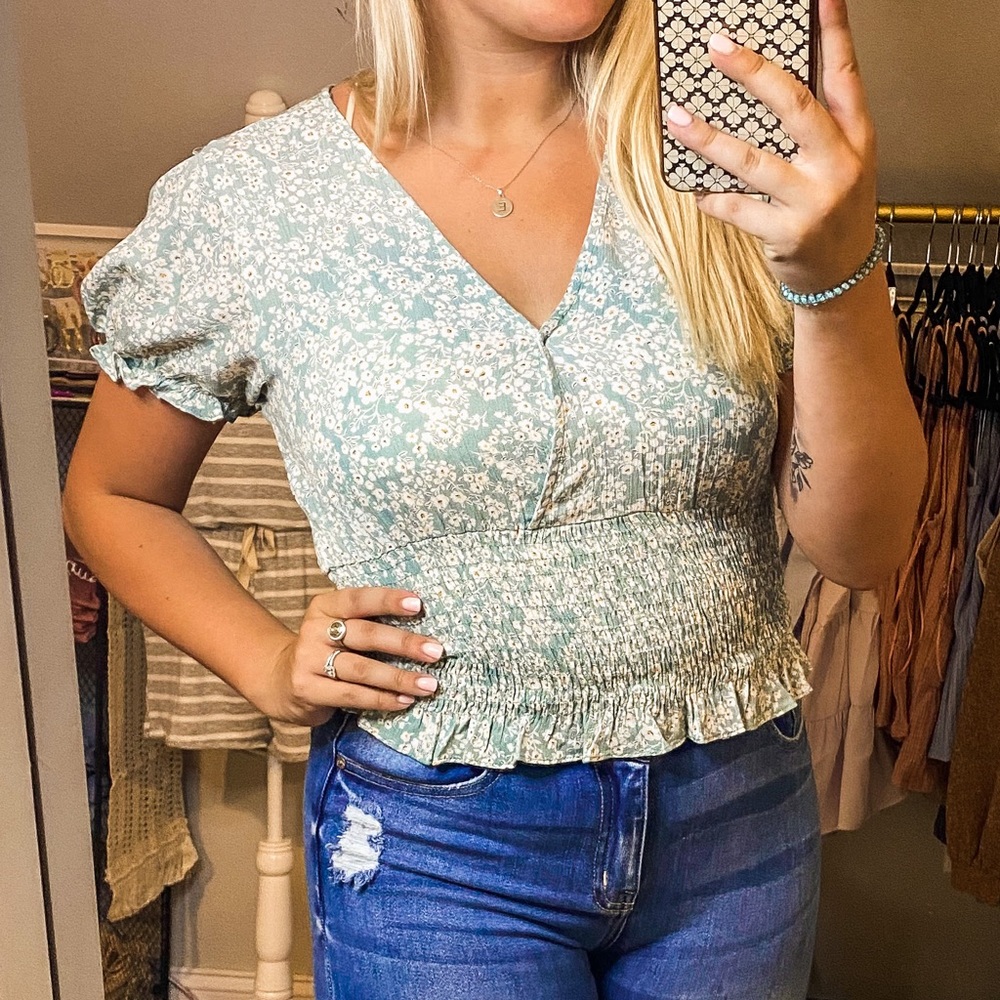 Sage Green Blouse
